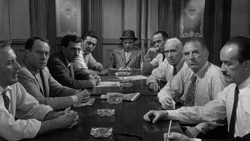image from a scene in the movie 12 angry men 1957