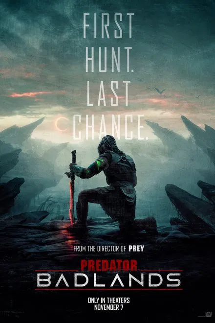 image of the movie poster for the upcoming 2025 movie predator badlands