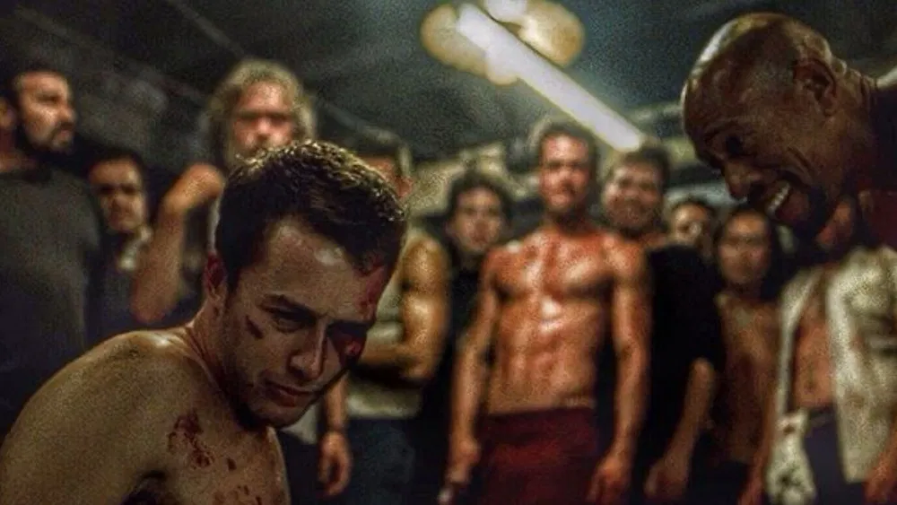 image from the fight scene in fight club 1999