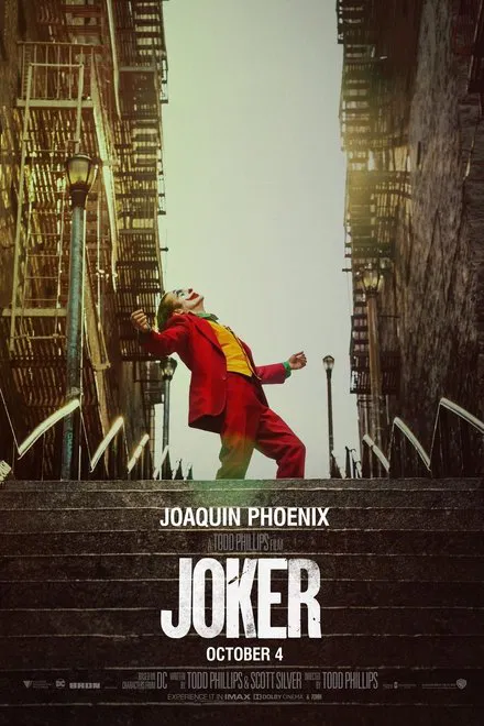 image of movie poster for joker 2019