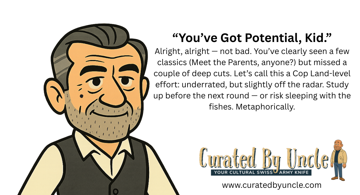 Image of Robert De Niro part of the curated by uncle quiz Robert De Niro in 25 Frames: A Movie Quiz for the Truly Obsessed