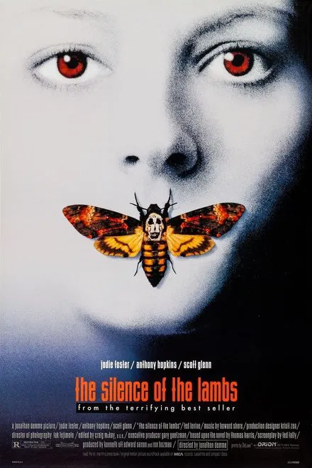 image of the movie poster for silence of the lambs 1991