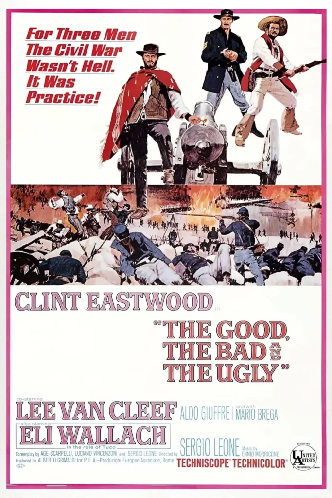 image of a movie poster from the 1966 movie The Good, the Bad and the Ugly
