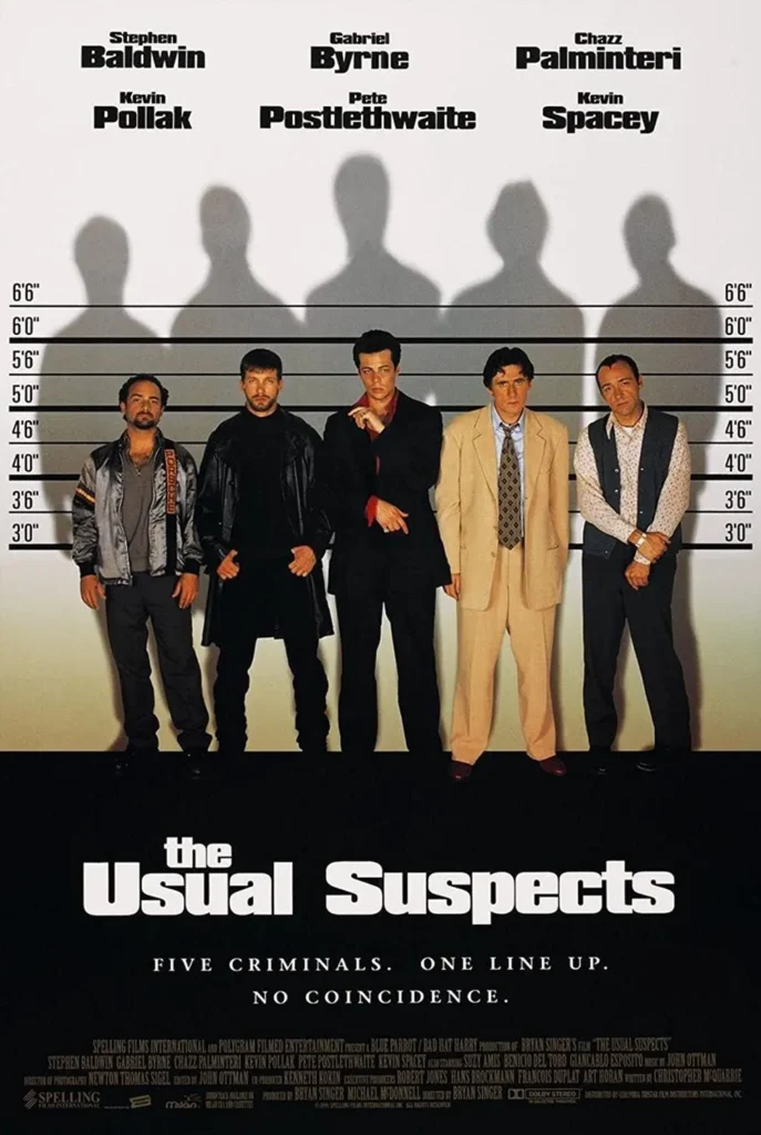 image of the movie poster for the usual suspects 1995