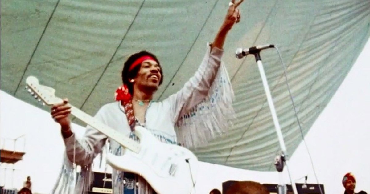 Image: Jimi Hendrix playing "The Star-Spangled Banner" at Woodstock, 1969