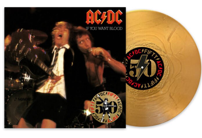 image of the vinyl album cover for if you want blood by AC/DC 1978 the 50 greatest live albums of all time curated by uncle
