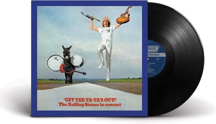 image of the vinyl album cover for get yer ya yas out by the rolling stones 1970 the 50 greatest live albums of all time curated by uncle