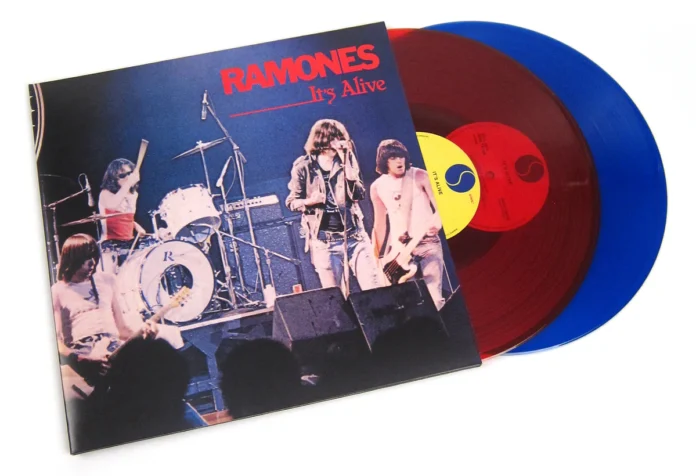 image of the vinyl album cover for it's alive by the ramones 1979 the 50 greatest live albums of all time curated by uncle