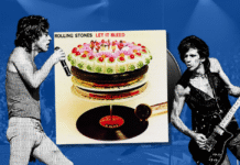 The Rolling Stones | Let It Bleed | 1969: The Sound of Society Finally Giving Up image of the vinyl record cover for let it bleed by the rolling stones overlain with image of mick jagger and keith richards