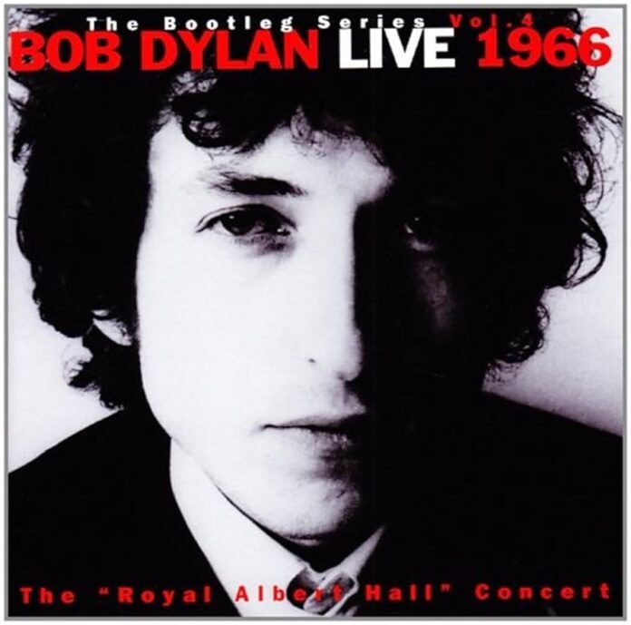 image of the vinyl album cover for the bootleg series vol.4 bob dylan live 1966 the 50 greatest live albums of all time curated by uncle