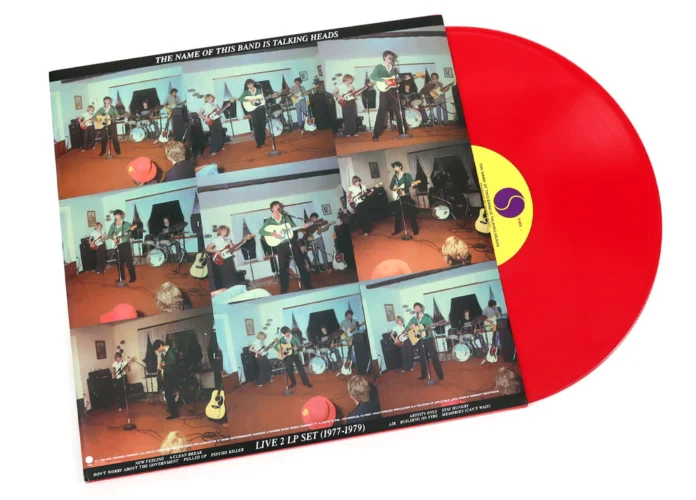 image of the vinyl album cover for the name of this band is talking heads 1982 the 50 greatest live albums of all time curated by uncle