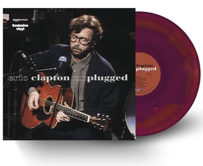 image of the vinyl album cover for unplugged by eric clapton 1992 the 50 greatest live albums of all time curated by uncle