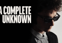 A Complete Unknown (2024): Timothée Chalamet Channels Bob Dylan in a Biopic That’s Anything but Mellow image from the 2024 bob dylan movie a complete unknown