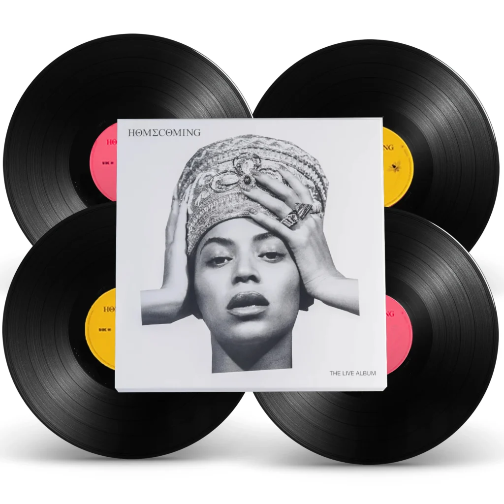 image of the vinyl album cover for beyonce homecoming 2018 the 50 greatest live albums of all time curated by uncle