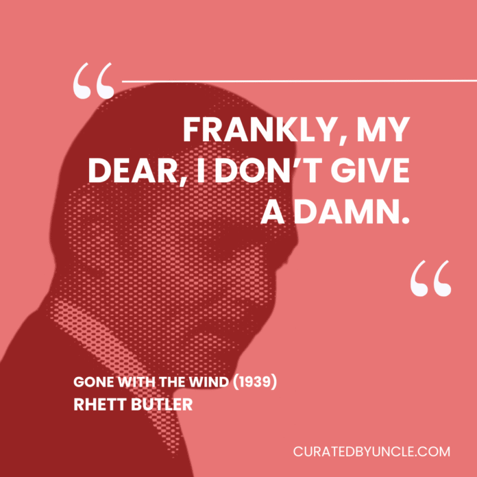 image from gone with the wind Most Mis - Quoted Movie Lines of All Time