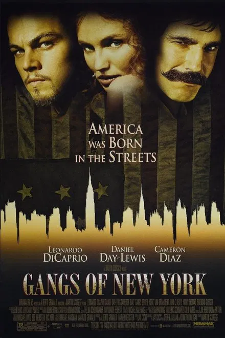 image of the movie poster for the film gangs of new york 2002