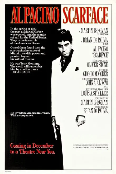 image of the movie poster for scarface 1983