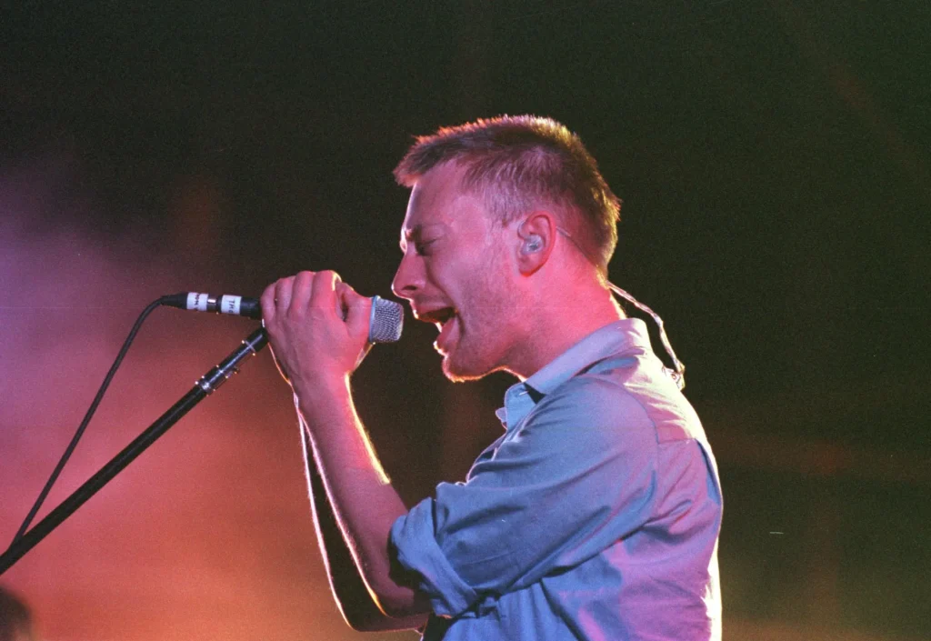 image of thom yorke of radiohead live