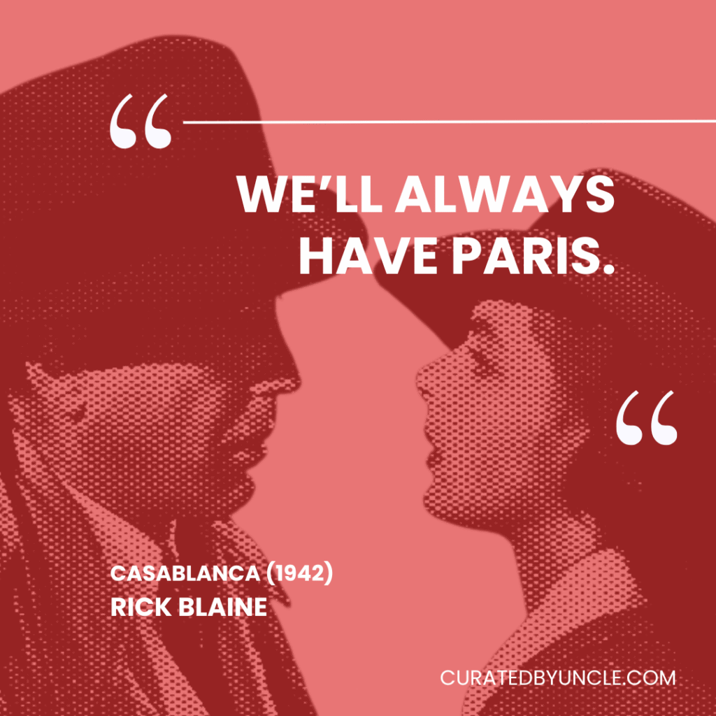 image from casablanca Most Mis - Quoted Movie Lines of All Time