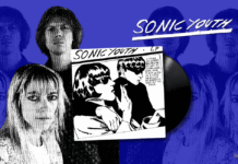 Sonic Youth | Goo | 1990: Noise, Nihilism and Lipstick Anarchy stylised image of sonic youth with the vinyl album cover for goo