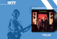 The Stranglers | Rattus Norvegicus | 1977: Sewer Rats With Switchblades stylised image of the stranglers with the vinyl album cover for Rattus Norvegicus 1977